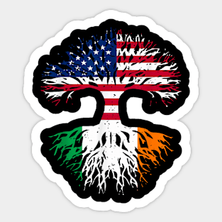 Irish Roots American Sticker